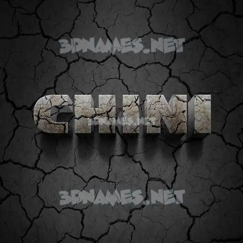 chini in Cracked Stone style - 3D name wallpaper chini in Cracked Stone style - 3D name wallpaper