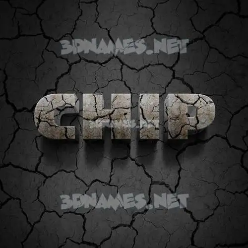 chip in Cracked Stone style - 3D name wallpaper chip in Cracked Stone style - 3D name wallpaper