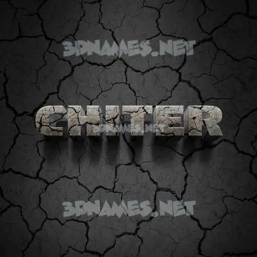 chiter in Cracked Stone style - 3D name wallpaper