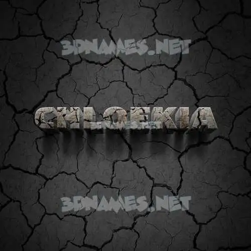 chloekia in Cracked Stone style - 3D name wallpaper chloekia in Cracked Stone style - 3D name wallpaper