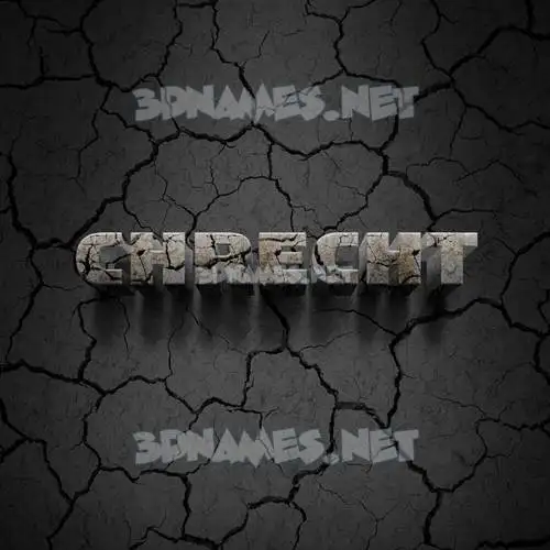 chrecht in Cracked Stone style - 3D name wallpaper