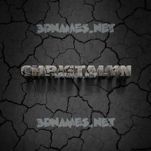 christalyn in Cracked Stone style - 3D name wallpaper
