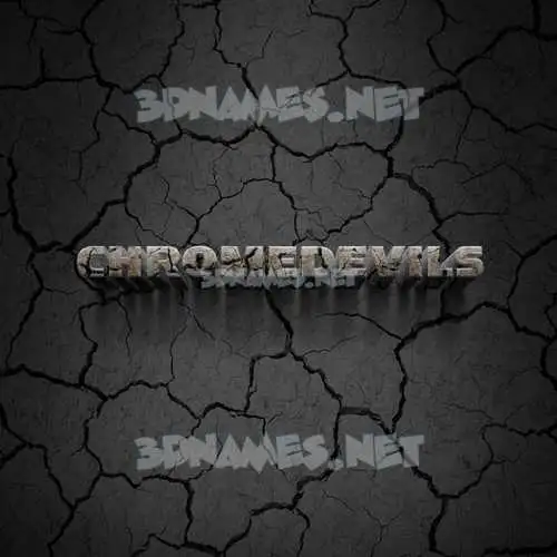 chromedevils in Cracked Stone style - 3D name wallpaper chromedevils in Cracked Stone style - 3D name wallpaper
