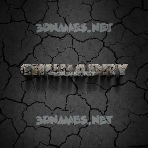 chuhadry in Cracked Stone style - 3D name wallpaper