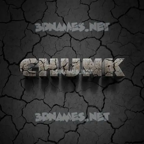 chunk in Cracked Stone style - 3D name wallpaper chunk in Cracked Stone style - 3D name wallpaper