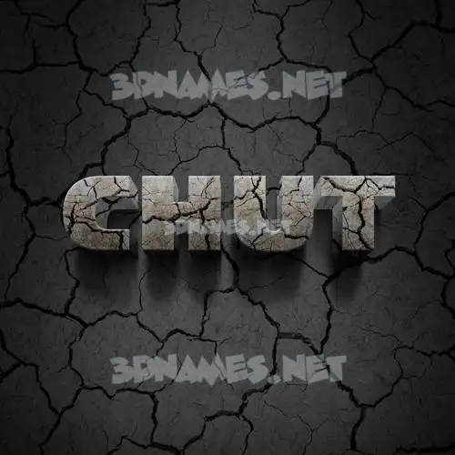 chut in Cracked Stone style - 3D name wallpaper