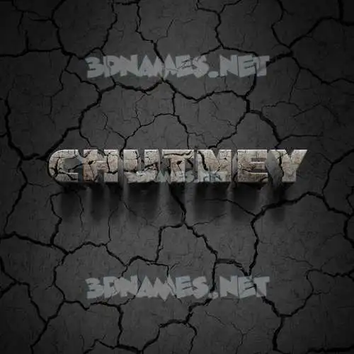 chutney in Cracked Stone style - 3D name wallpaper