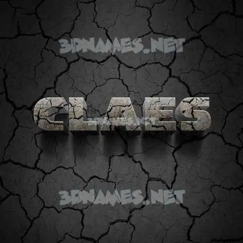 claes in Cracked Stone style - 3D name wallpaper claes in Cracked Stone style - 3D name wallpaper