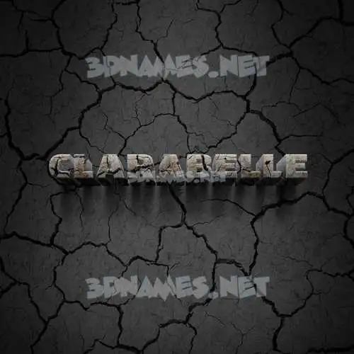 clarabelle in Cracked Stone style - 3D name wallpaper