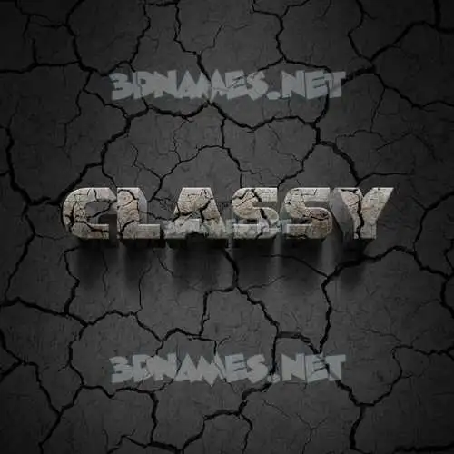 classy in Cracked Stone style - 3D name wallpaper