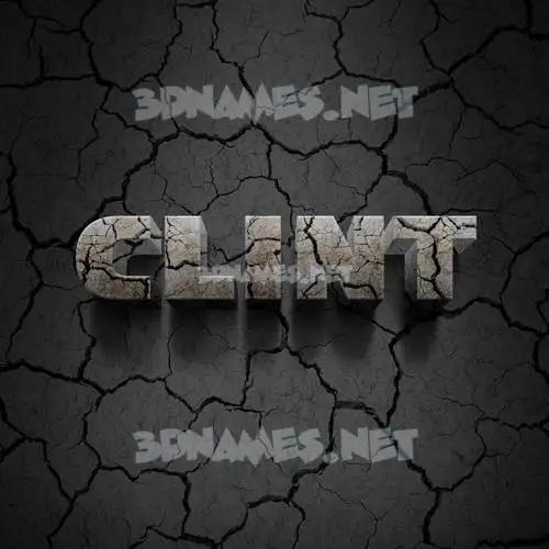 clint in Cracked Stone style - 3D name wallpaper clint in Cracked Stone style - 3D name wallpaper