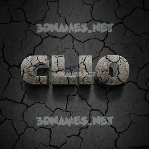 clio in Cracked Stone style - 3D name wallpaper