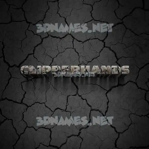 clipperhands in Cracked Stone style - 3D name wallpaper clipperhands in Cracked Stone style - 3D name wallpaper