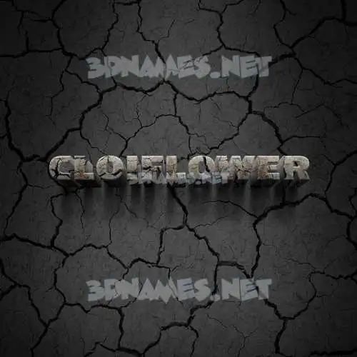 cloiflower in Cracked Stone style - 3D name wallpaper cloiflower in Cracked Stone style - 3D name wallpaper