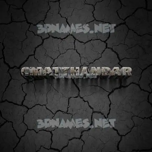 cmatthandar in Cracked Stone style - 3D name wallpaper