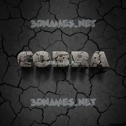 cobra in Cracked Stone style - 3D name wallpaper cobra in Cracked Stone style - 3D name wallpaper