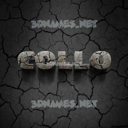collo in Cracked Stone style - 3D name wallpaper collo in Cracked Stone style - 3D name wallpaper