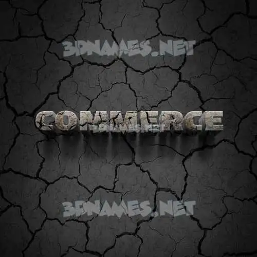 commerce in Cracked Stone style - 3D name wallpaper commerce in Cracked Stone style - 3D name wallpaper