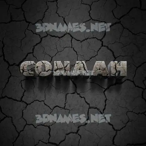 conaah in Cracked Stone style - 3D name wallpaper conaah in Cracked Stone style - 3D name wallpaper