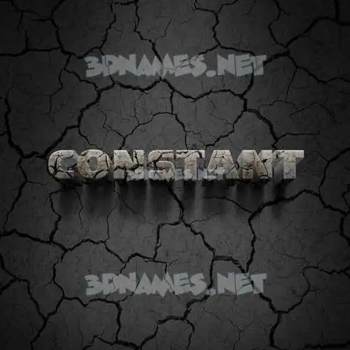 constant in Cracked Stone style - 3D name wallpaper