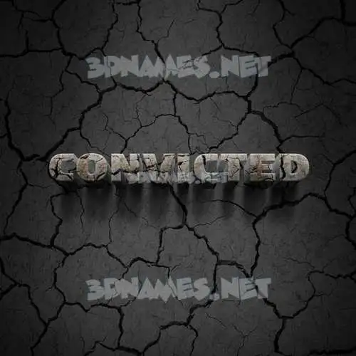 convicted in Cracked Stone style - 3D name wallpaper convicted in Cracked Stone style - 3D name wallpaper