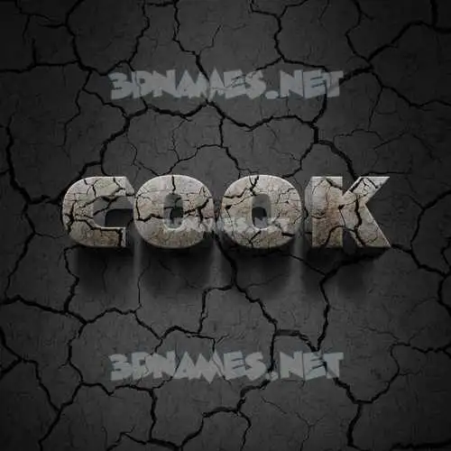 cook in Cracked Stone style - 3D name wallpaper cook in Cracked Stone style - 3D name wallpaper