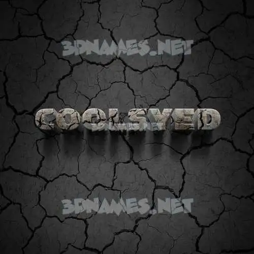 coolsyed in Cracked Stone style - 3D name wallpaper