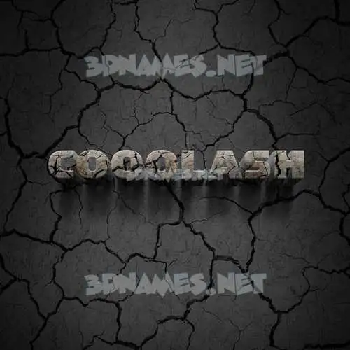 cooolash in Cracked Stone style - 3D name wallpaper cooolash in Cracked Stone style - 3D name wallpaper