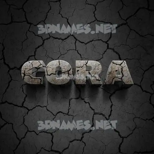 cora in Cracked Stone style - 3D name wallpaper cora in Cracked Stone style - 3D name wallpaper