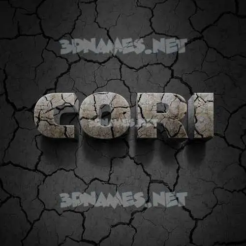 cori in Cracked Stone style - 3D name wallpaper