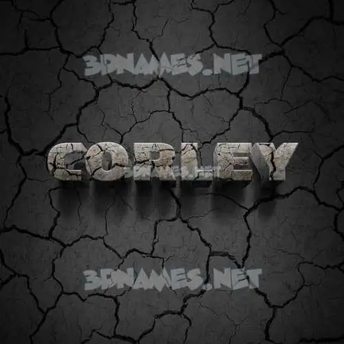 corley in Cracked Stone style - 3D name wallpaper corley in Cracked Stone style - 3D name wallpaper