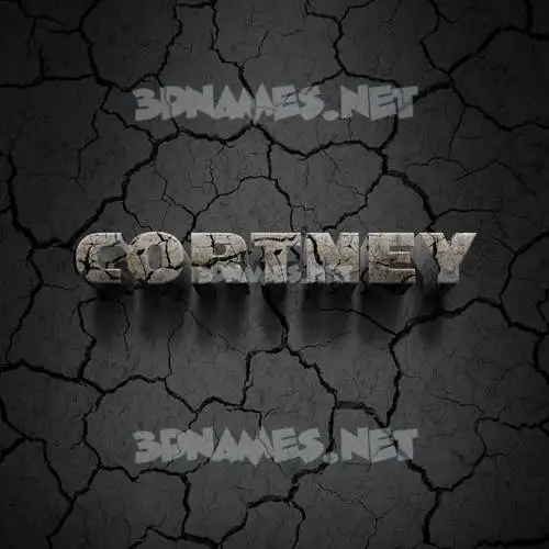 cortney in Cracked Stone style - 3D name wallpaper