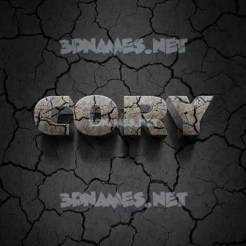 cory in Cracked Stone style - 3D name wallpaper