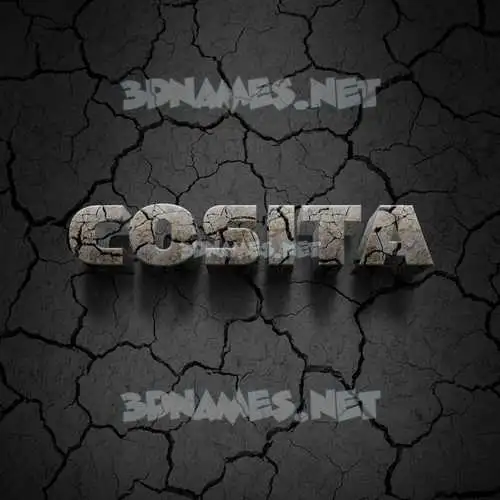 cosita in Cracked Stone style - 3D name wallpaper