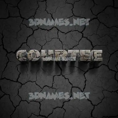 courtee in Cracked Stone style - 3D name wallpaper courtee in Cracked Stone style - 3D name wallpaper