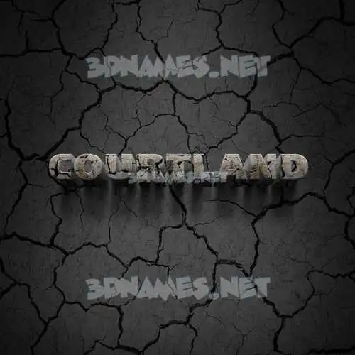 courtland in Cracked Stone style - 3D name wallpaper courtland in Cracked Stone style - 3D name wallpaper
