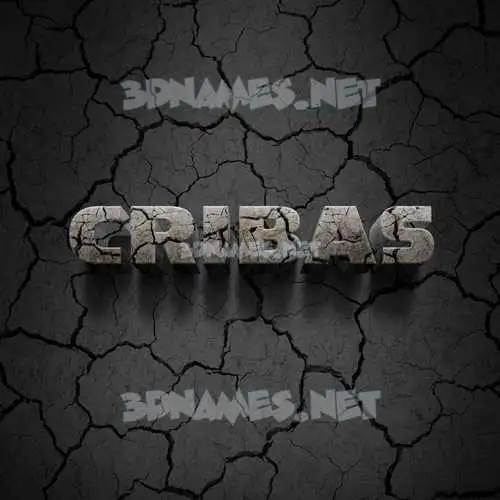 cribas in Cracked Stone style - 3D name wallpaper