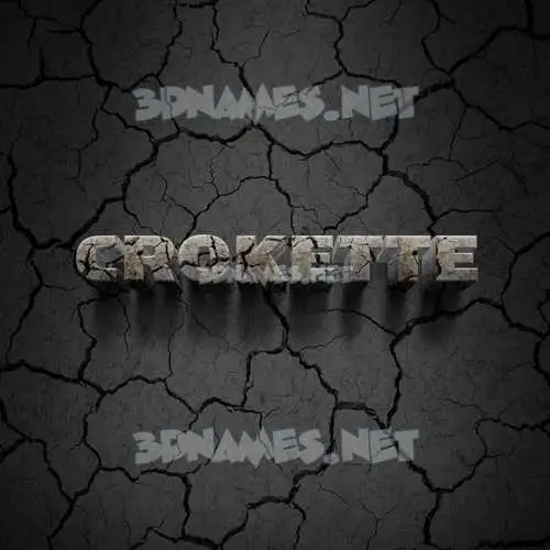 crokette in Cracked Stone style - 3D name wallpaper crokette in Cracked Stone style - 3D name wallpaper