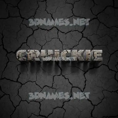 cruickie in Cracked Stone style - 3D name wallpaper cruickie in Cracked Stone style - 3D name wallpaper