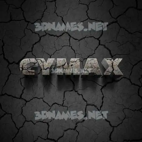 cymax in Cracked Stone style - 3D name wallpaper