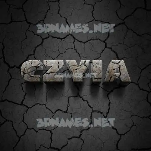 czyia in Cracked Stone style - 3D name wallpaper czyia in Cracked Stone style - 3D name wallpaper