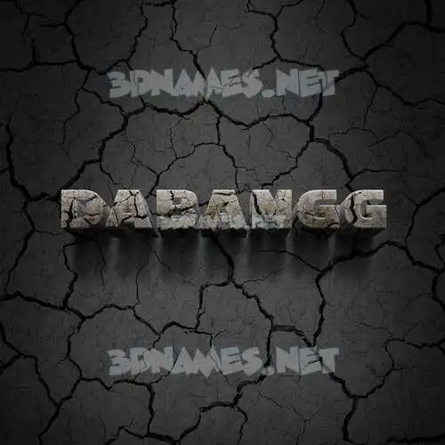 dabangg in Cracked Stone style - 3D name wallpaper dabangg in Cracked Stone style - 3D name wallpaper