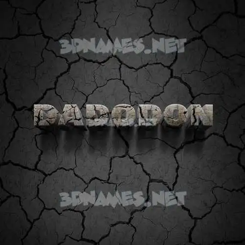 dadodon in Cracked Stone style - 3D name wallpaper dadodon in Cracked Stone style - 3D name wallpaper