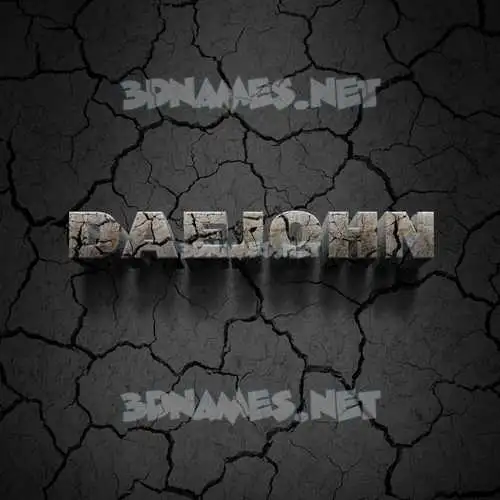 daejohn in Cracked Stone style - 3D name wallpaper daejohn in Cracked Stone style - 3D name wallpaper