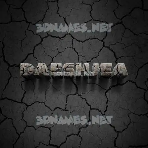 daeshjea in Cracked Stone style - 3D name wallpaper daeshjea in Cracked Stone style - 3D name wallpaper