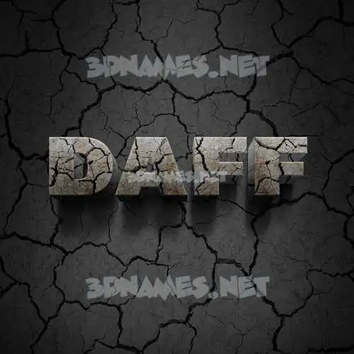 daff in Cracked Stone style - 3D name wallpaper daff in Cracked Stone style - 3D name wallpaper