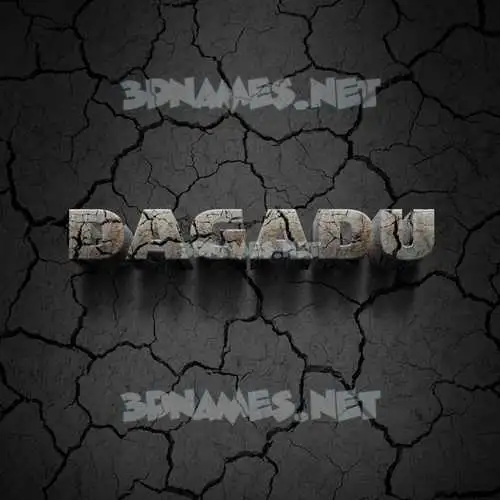 dagadu in Cracked Stone style - 3D name wallpaper
