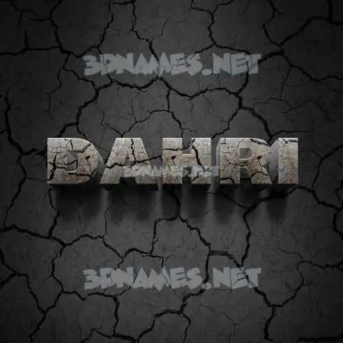 dahri in Cracked Stone style - 3D name wallpaper dahri in Cracked Stone style - 3D name wallpaper
