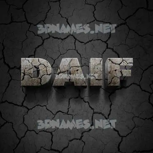 daif in Cracked Stone style - 3D name wallpaper daif in Cracked Stone style - 3D name wallpaper
