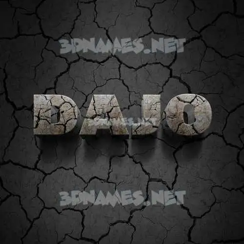 dajo in Cracked Stone style - 3D name wallpaper